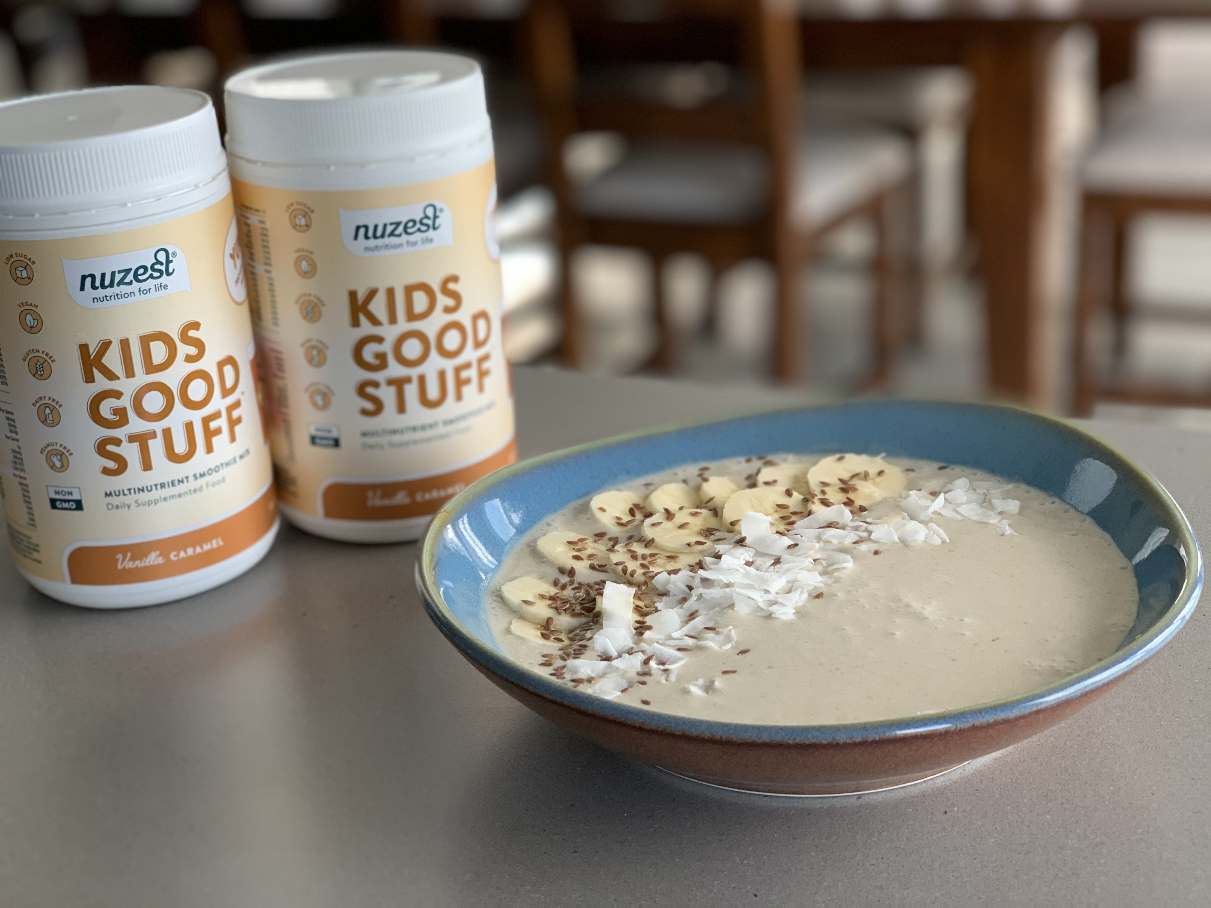 KIDS VANILLA CARAMEL SMOOTHIE BOWL