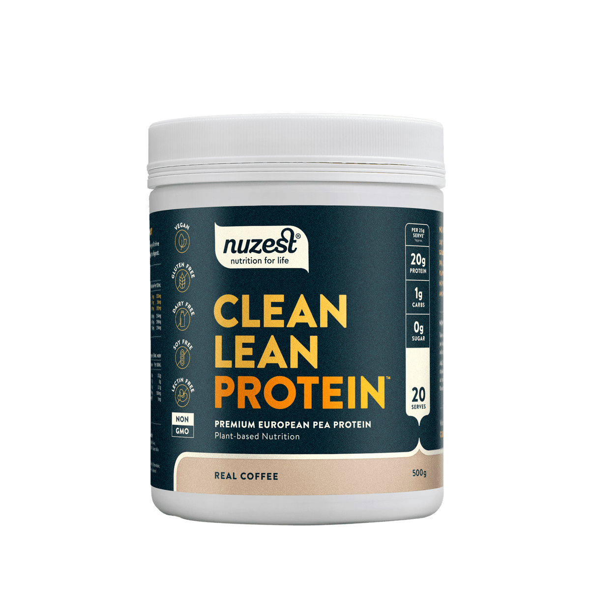 Nuzest - Clean Lean Protein - Real Coffee 500g (20 Servings) 20